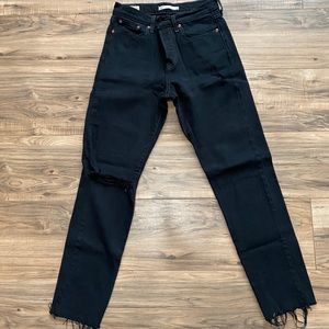 Levis black wedgie skinny jeans